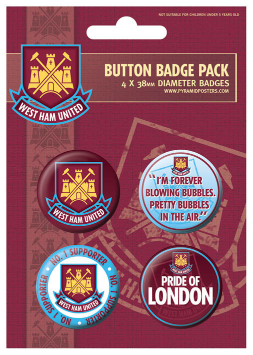Conjunto de crachás WEST HAM UNITED - No.1 support