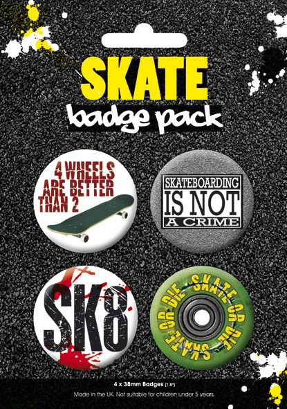 Set bedževa SKATE 2
