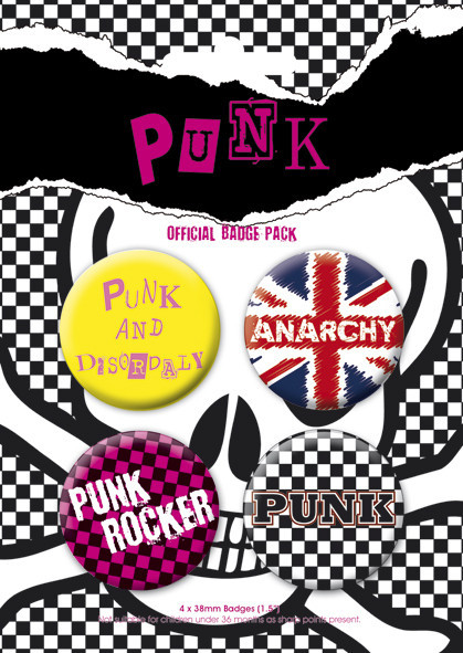 Conjunto de crachás PUNK - Clean