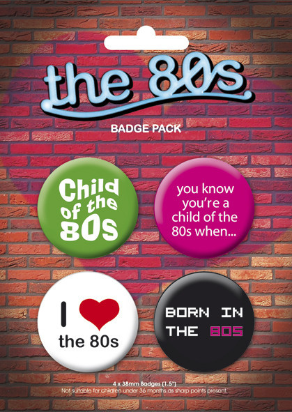 Badge set I LOVE THE 80'S
