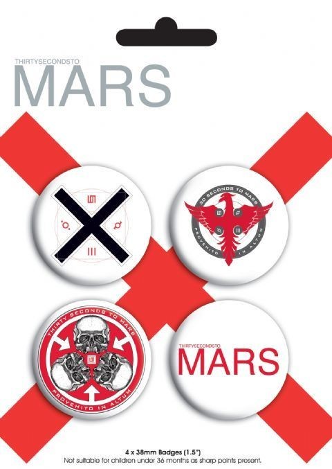 Badge set 30 SECONDS TO MARS