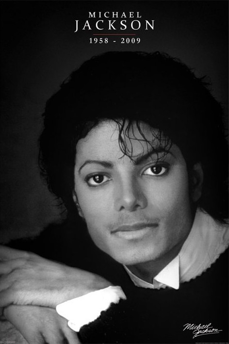 Poster Michael Jackson - black and white | Wall Art | 3+1