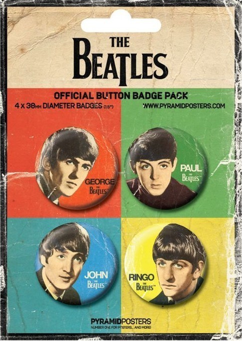 Σετ κονκάρδες THE BEATLES - John, Paul, George and Ringo