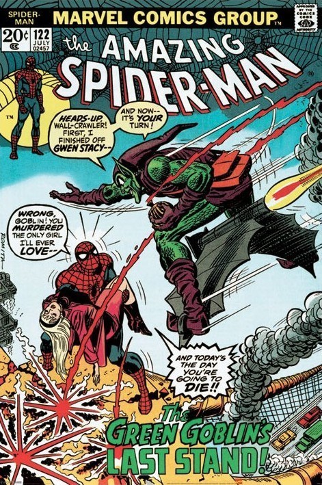 Плакат MARVEL RETRO - spider-man vs. green goblin