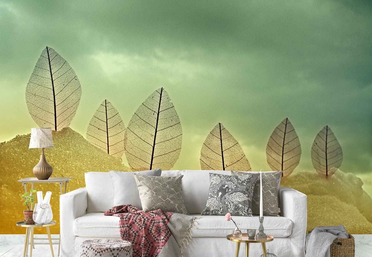 Fragile Leaves Wallpaper Mural