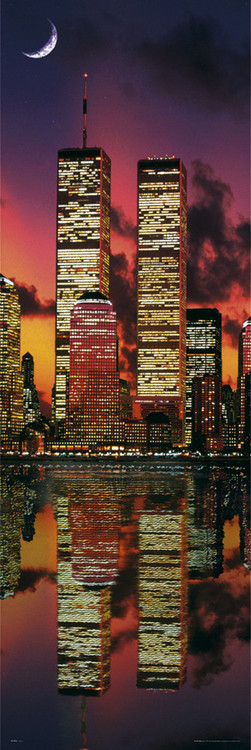 Плакат Twin towers - by night
