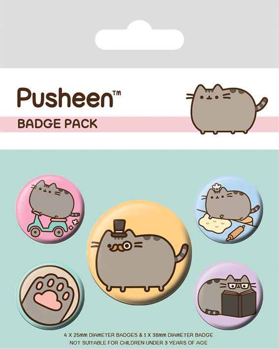 Badge set Pusheen - Fancy