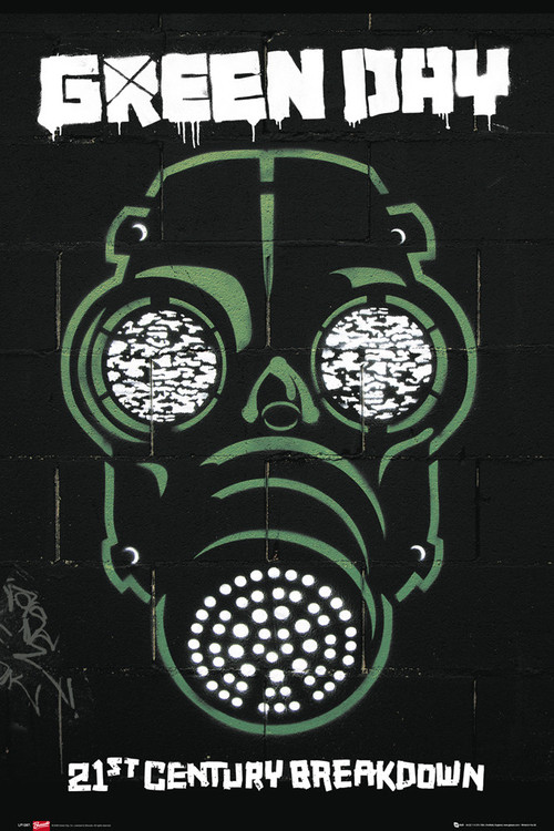 Плакат Green Day - gas mask