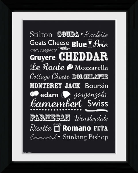Framed Poster Cheese - Types
