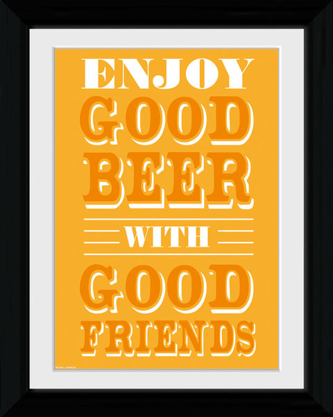Framed Poster Good Beer - Good Friends