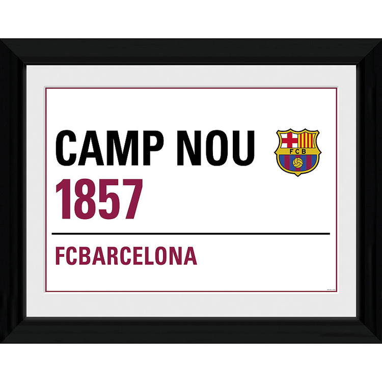 Κορνιζαρισμένη αφίσα Barcelona - Street Sign