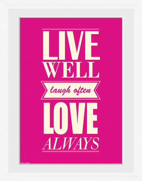 Poster emoldurado Live - Love