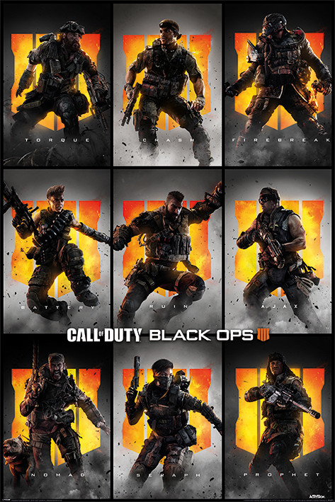 Плакат Call Of Duty – Black Ops 4 - Characters