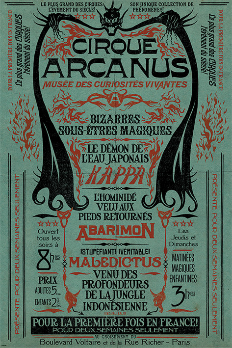 Αφίσα Fantastic Beasts: The Crimes Of Grindelwald - Le Cirque Arcanus