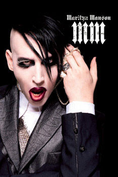 Poster Marylin Manson - black | Wall Art | 3+1 FREE | Abposters.com