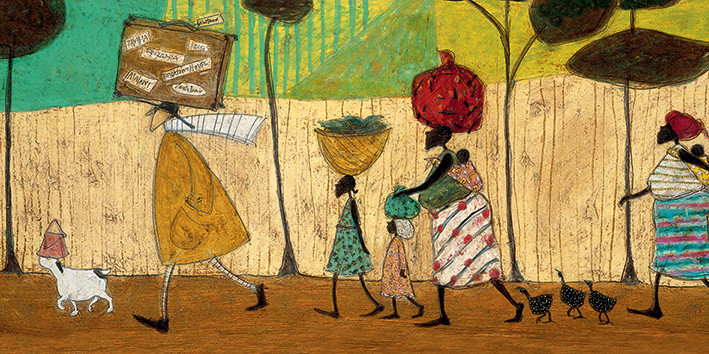 Принти на полотні Sam Toft - Doris helps out on the trip to Mzuzu