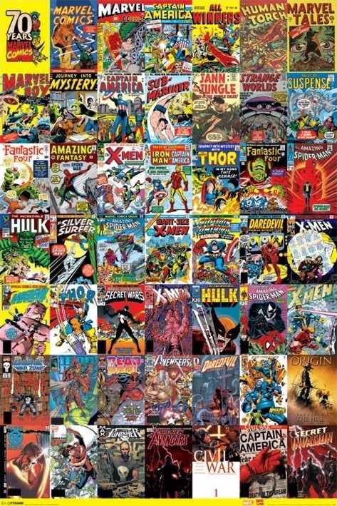Плакат MARVEL - 70th anniversary