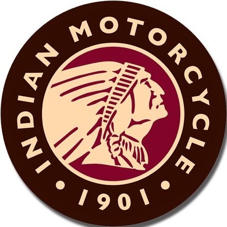 Metallikyltti Indian Logo Round