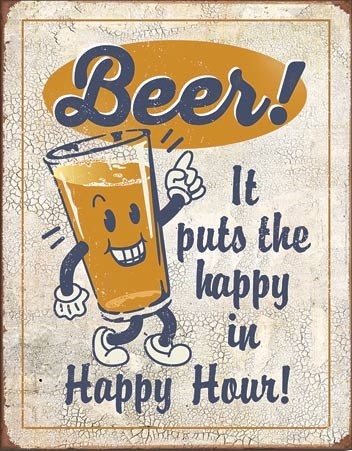 Μεταλλική πινακίδα Happy Hour - Beer
