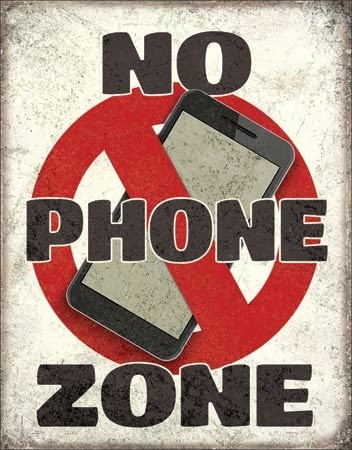 Mеталеві знак No Phone Zone