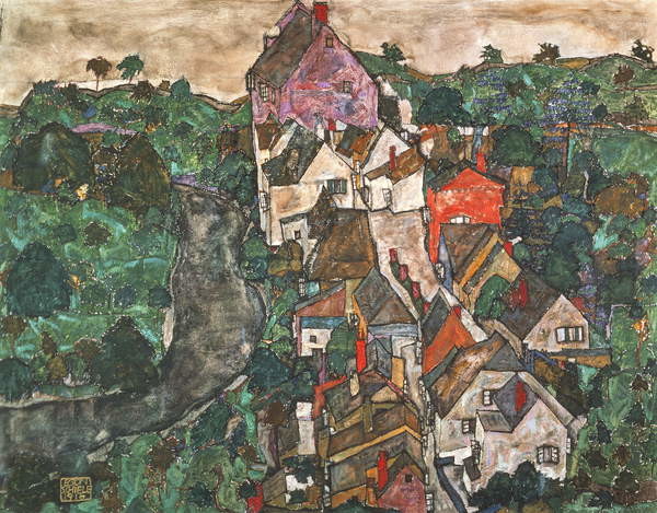 Плакат Landscape at Krumau, 1910-16