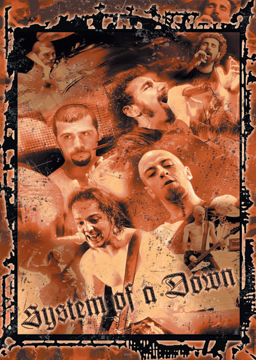 Poster System of a Down Splatter Wall Art 3+1 FREE Europosters