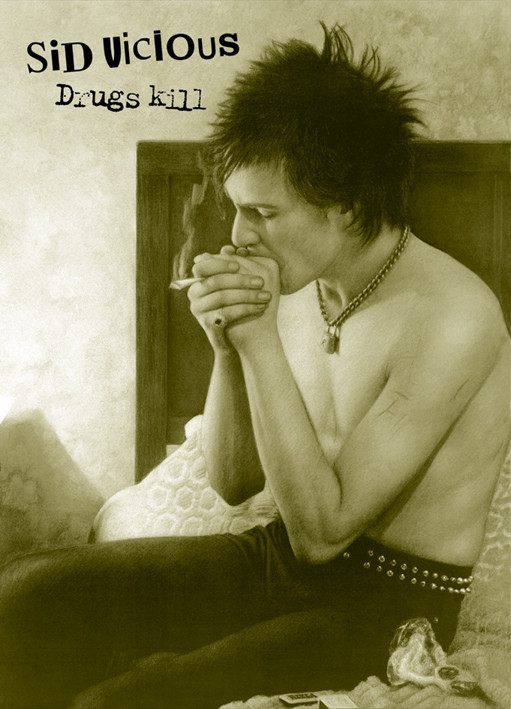 Poster Sid Vicious - drugs kill