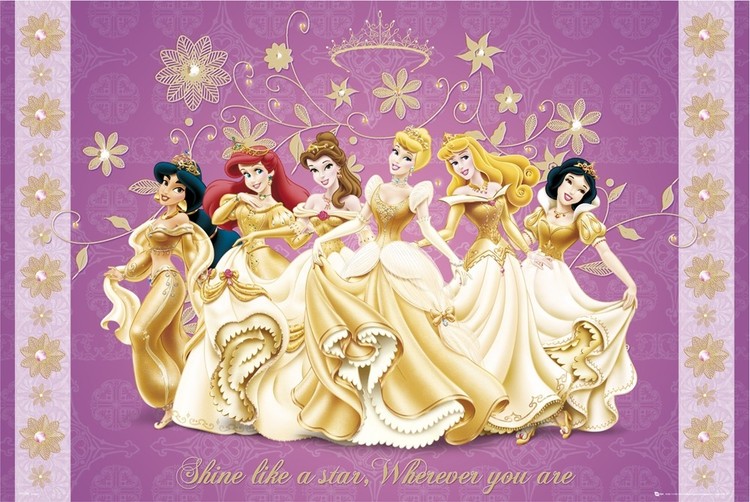 Poster DISNEY PRINCESS - shine