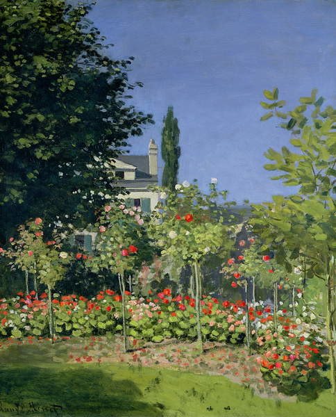 Принти на полотні Flowering Garden at Sainte-Adresse, c.1866