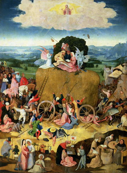 Плакат The Haywain: central panel of the triptych, c.1500