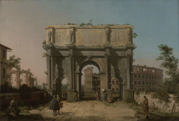 Принти на полотні View of the Arch of Constantine with the Colosseum
