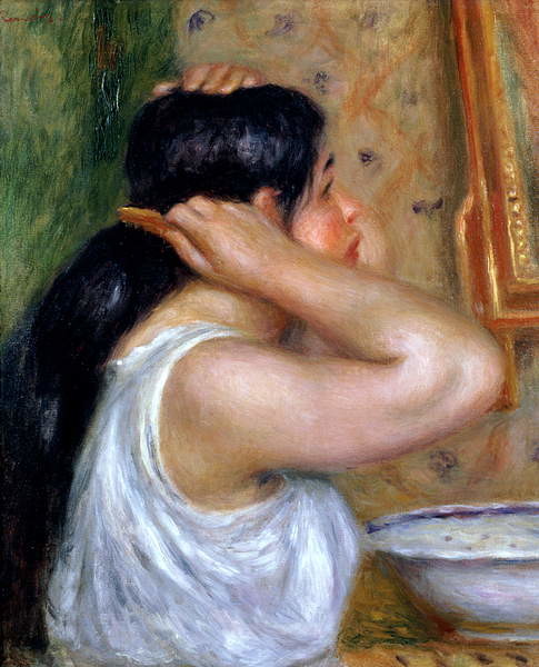 Плакат Girl Combing her Hair, 1907-8