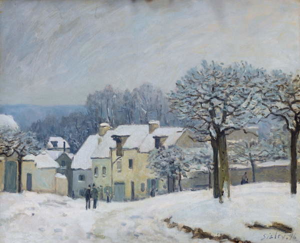 Плакат The Place du Chenil at Marly-le-Roi, Snow, 1876