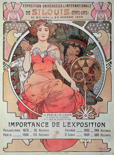 Принти на полотні A Poster for the World Fair, St. Louis, United States