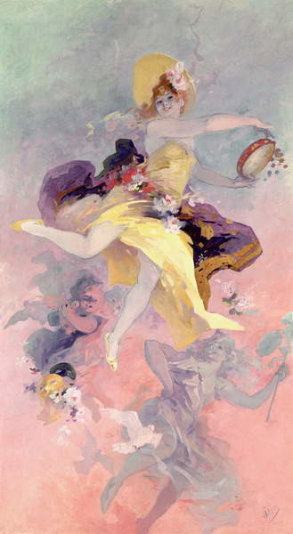 Плакат Dancer with a Basque Tambourine