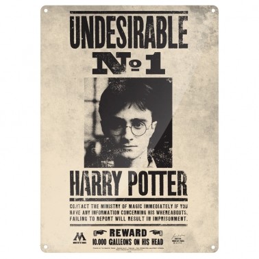 Μεταλλική πινακίδα Harry Potter - Undesirable No.1