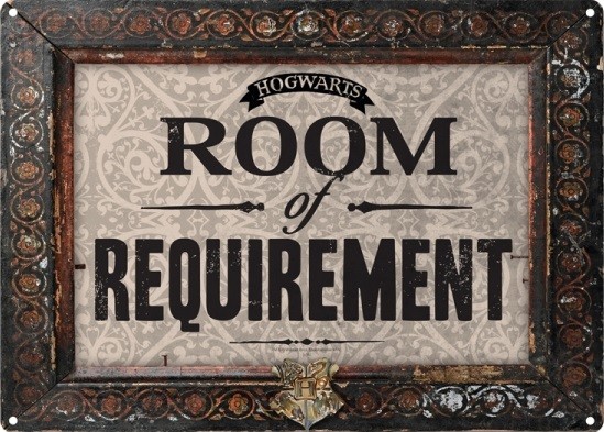 Μεταλλική πινακίδα Harry Potter - Room Of Requirement