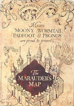 Μεταλλική πινακίδα Harry Potter - Marauders Map