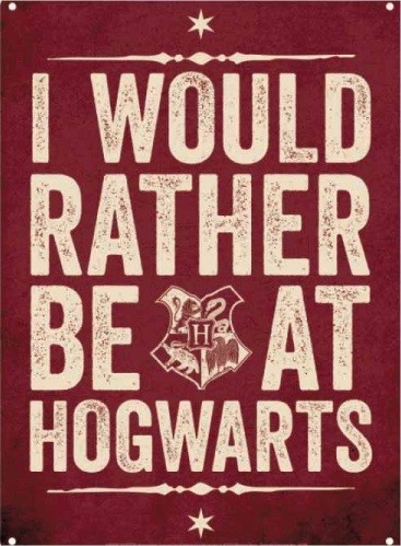 Μεταλλική πινακίδα Harry Potter - Hogwarts Slogan