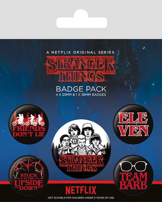 Комплект значки 4 броя Stranger Things - Characters