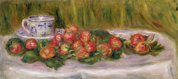Плакат Still Life of Strawberries and a Tea-cup, c.1905