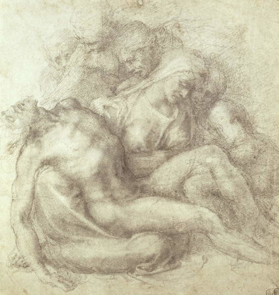 Плакат Figures Study for the Lamentation Over the Dead Christ