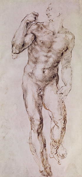 Плакат Sketch of David with his Sling, 1503-4
