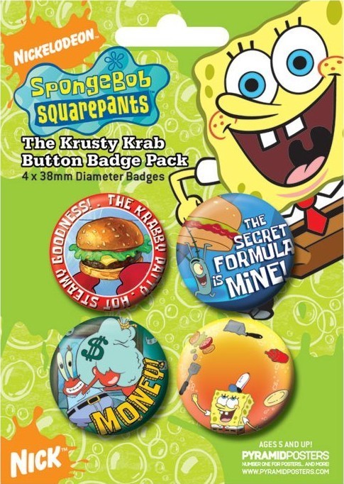 Badge set SPONGEBOB - krusty krab