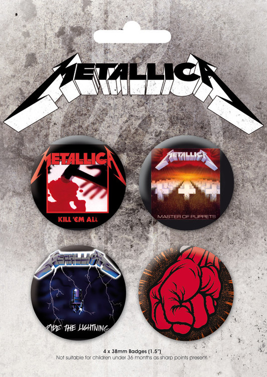 Σετ κονκάρδες METALLICA - albums