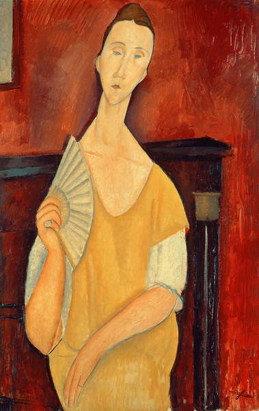 Принти на полотні Woman with a Fan (Lunia Czechowska) 1919