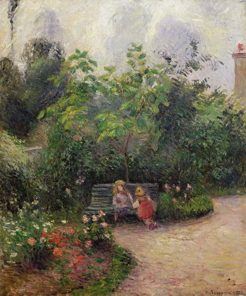 Плакат A Corner of the Garden at the Hermitage, Pontoise