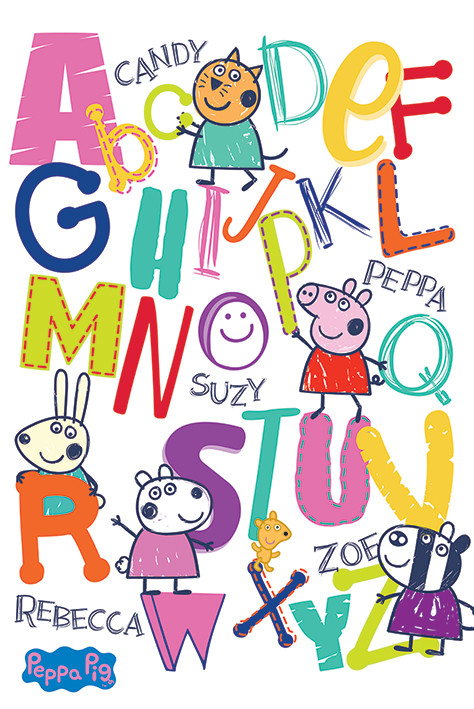 Плакат Peppa Pig - Alphabet
