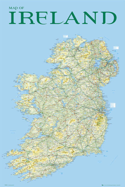 Плакат Map of Ireland