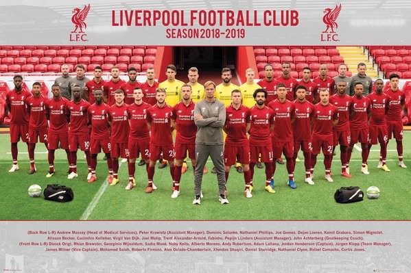 Плакат Liverpool FC - Team Photo 18-19